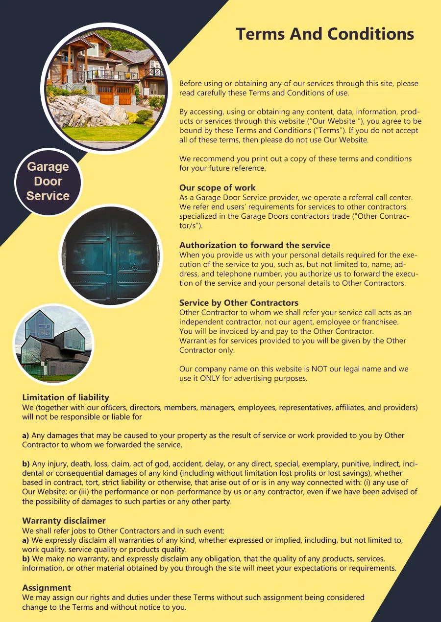 Elite Garage Door Service Draper, UT 801-513-2989 - terms6